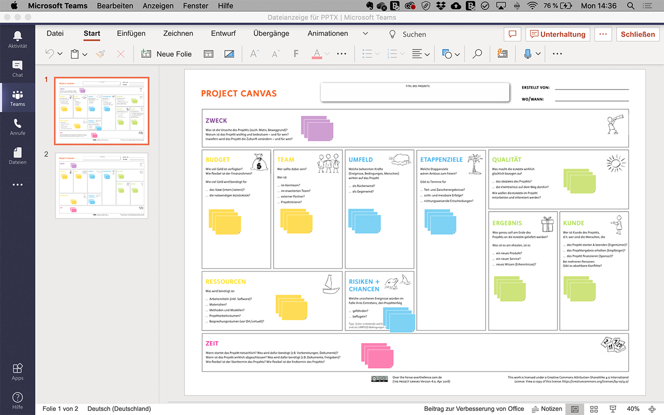 Project Canvas in Teams