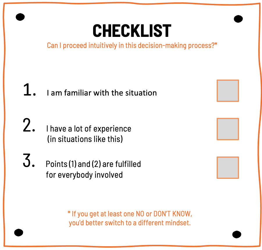 Checklist intuition